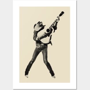 Dwight Yoakam Playing Guitasr Posters and Art